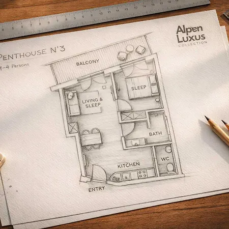 Penthouse N'3 - Balcony, Sauna & Whirlpool Access *